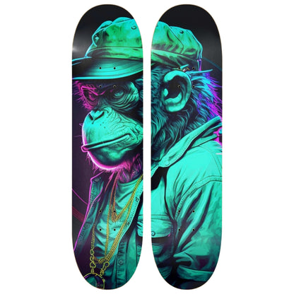 Chimp Mischief | Skateboard Wall Art