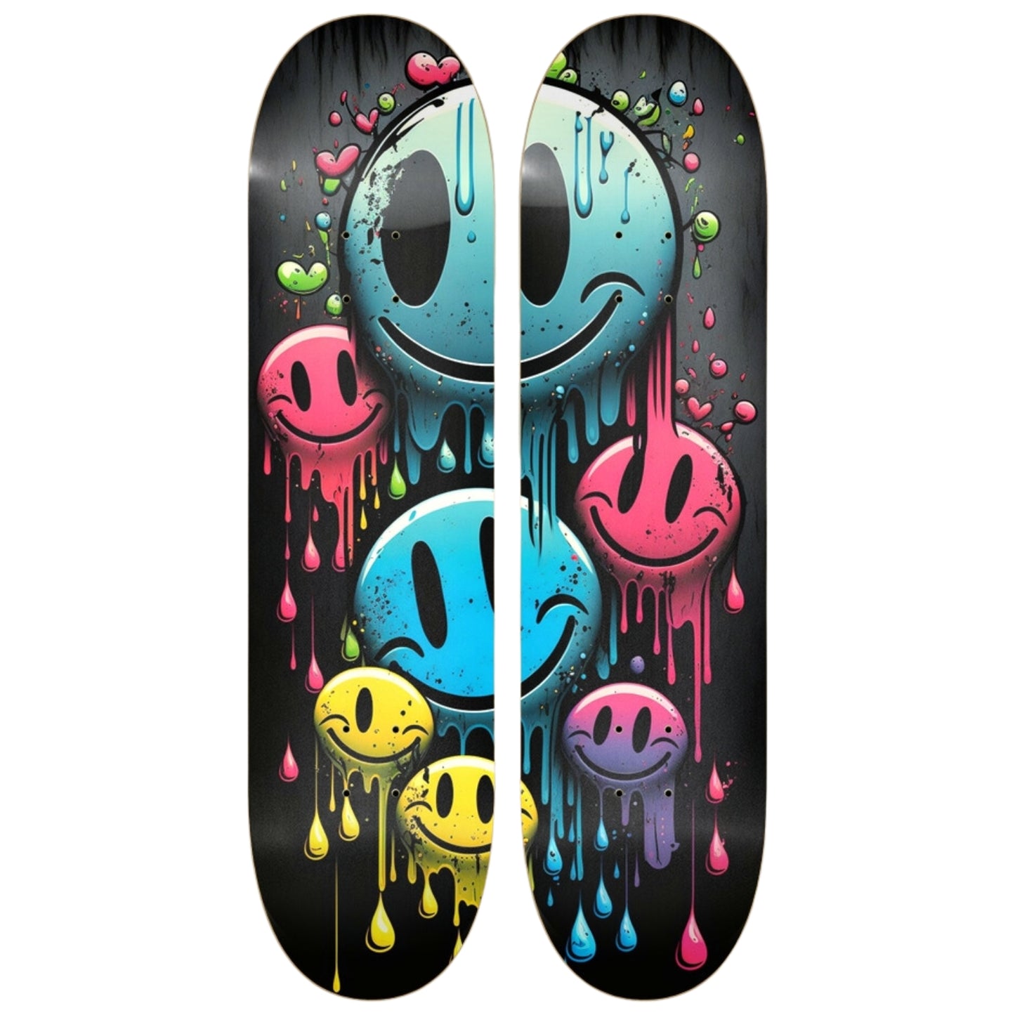 Dripping Smiley Face | Skateboard Wall Art