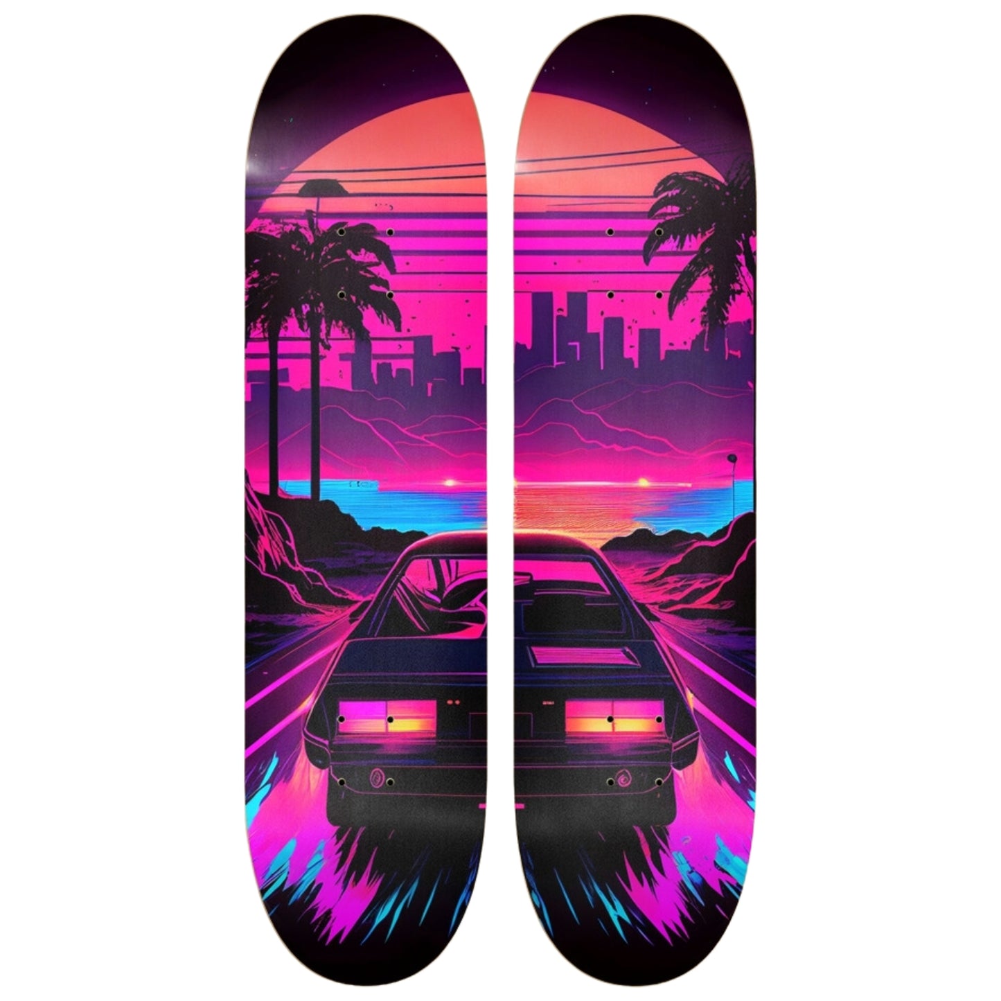 LA Neon | Skateboard Wall Art