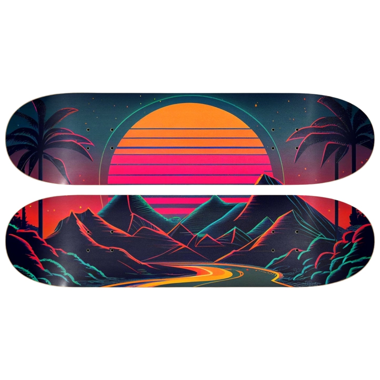 Mountain Glow | Skateboard Wall Art