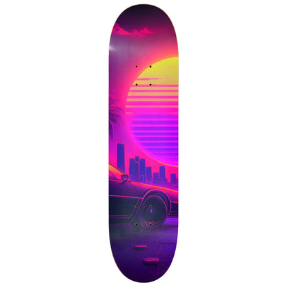 Neon Ride | Skateboard Wall Art