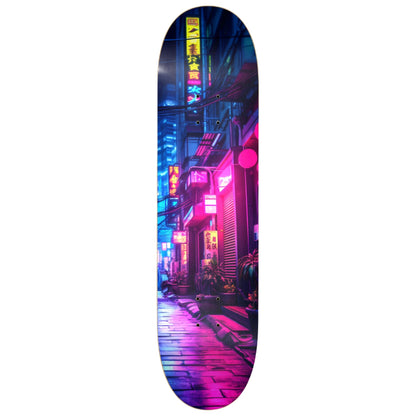 City Of Neon Lights | Skateboard Wall Art