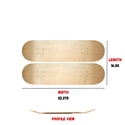 FreshSkateDecks Double Skateboard Deck Set Size