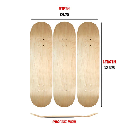 FreshSkateDecks Skateboard Deck Set Size